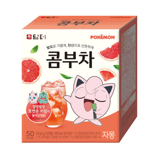 بكيمون بطعم كريب فروت| (ONE) Damter - Pokemon Kombucha Grapefruit 50T