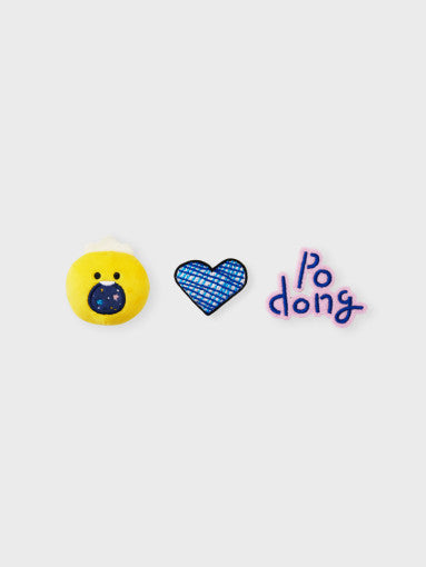 (SET) TRUZ - Line Friends PODONG Artist Doll Badge Set