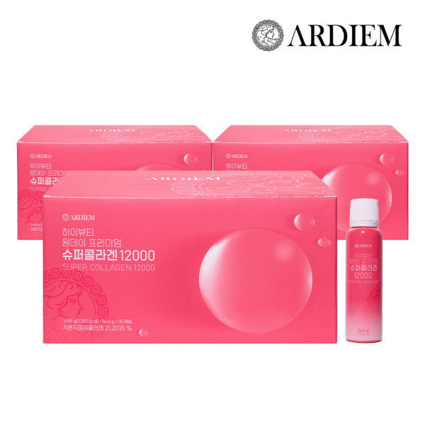 سيت _  هاي بيوتي كولاجين قوه12000  سعه 50 مل صندوق 30 قطعه | (SET)"Ardiem  - High Beauty One Day Premium Super Collagen 12000 50ml 30 pieces, 1 piece