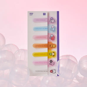 مجموعة مشبك كتب مينيني لاكي جاشا BT21 (7 قطع) | (ONE) BT21 - majmueat mishbik kutab minini laki jasha BT21 (7 quteu)