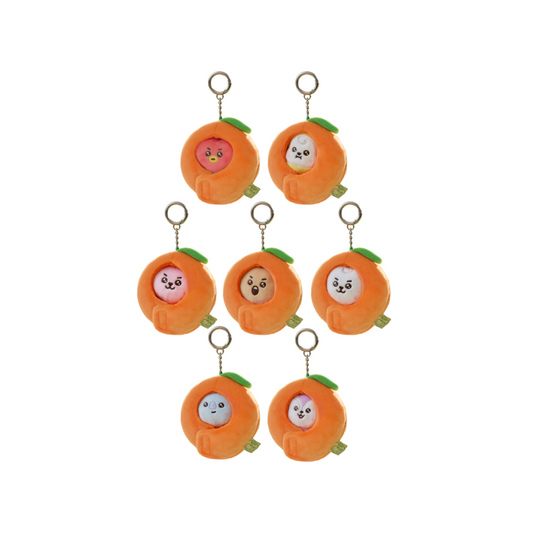 (ONE) BT21 - Baby Plush Keyring Orange Party