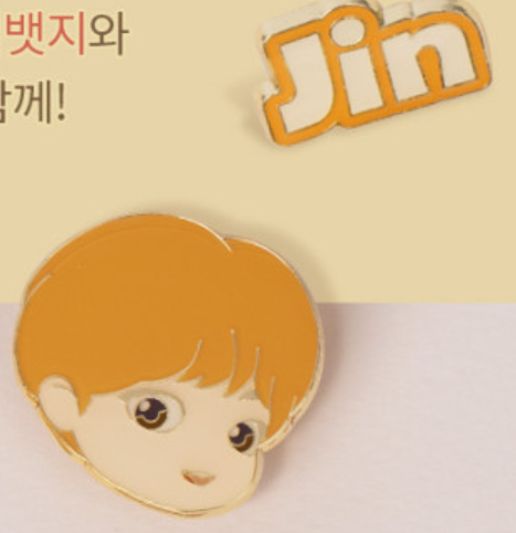 واحد- بتس بروش علقها على حقيبتك او زين ملابسك بشخصيتك المحببه | (ONE) BTS - badge metal