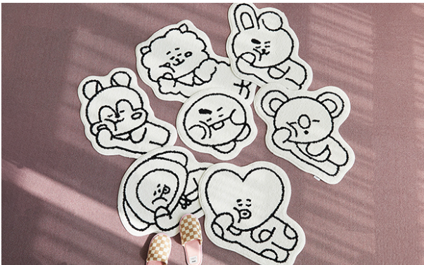 (ONE) BT21 Line Friends Home Rug