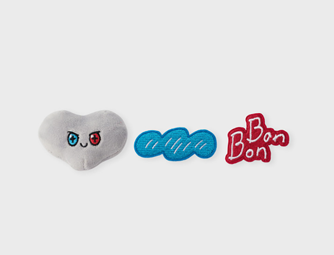 (SET) TRUZ - Line Friends PODONG Artist Doll Badge Set