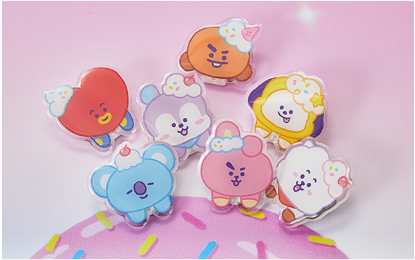 (ONE) BT21 - COOKY ON THE CLOUD Edition Acrylic Clip Magnet