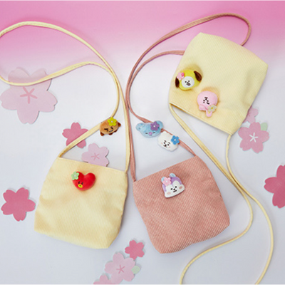 (ONE) BT21 - Spring Days Corduroy Mini Cross Bag
