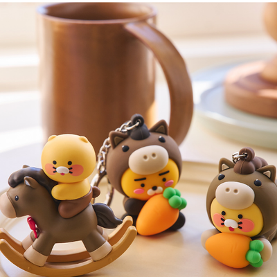 (ONE) KAKAO FRIENDS - Lucky Pony Day LED Figure Keering_Chunsik