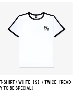 (ONE) T-SHIRT / S】/ TWICE『READY TO BE SPECIAL』
