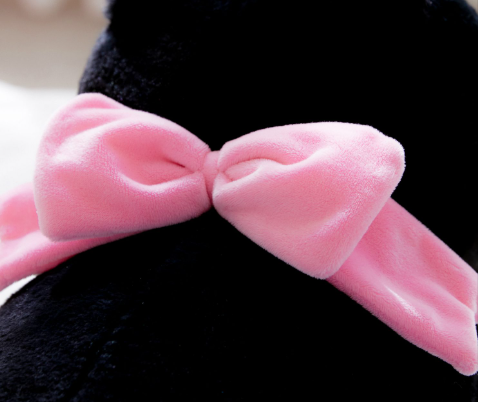 (ONE) KAKAO FRIENDS - Black Chun Pink Ribbon Pillow_Chun Sik