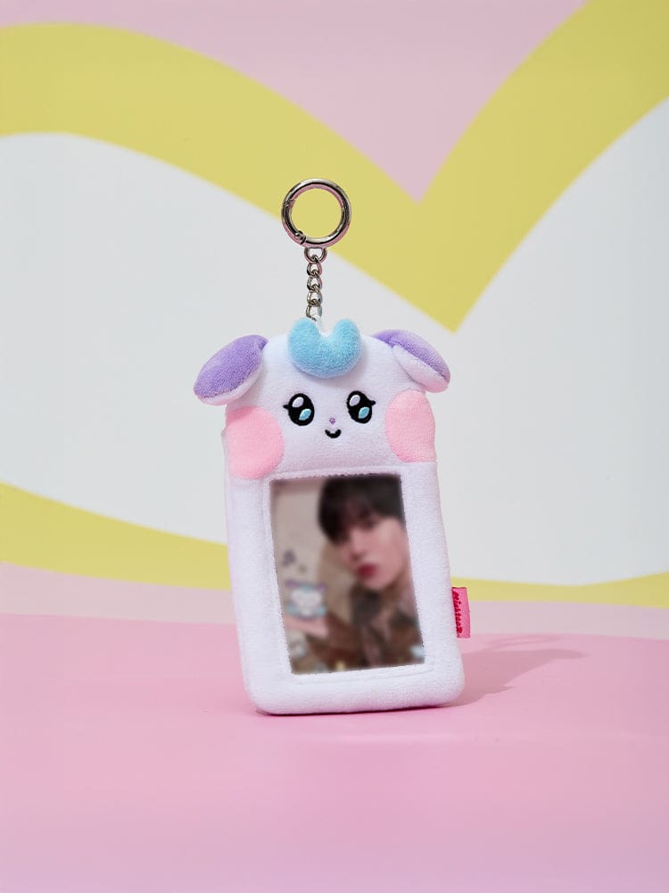 (One) ATEEZ MIGHTEEZ - Photo Card Holder Plush Keyring | أتيز مايتيز - كيرينج حامل بطاقة الصور بلاش