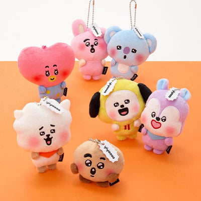 (One)* BT21 - Heartbeat Plush Keyring (Today's Face) | ميدالية مفاتيح محشوة بي تي 21 - نبض القلب (وجه اليوم)