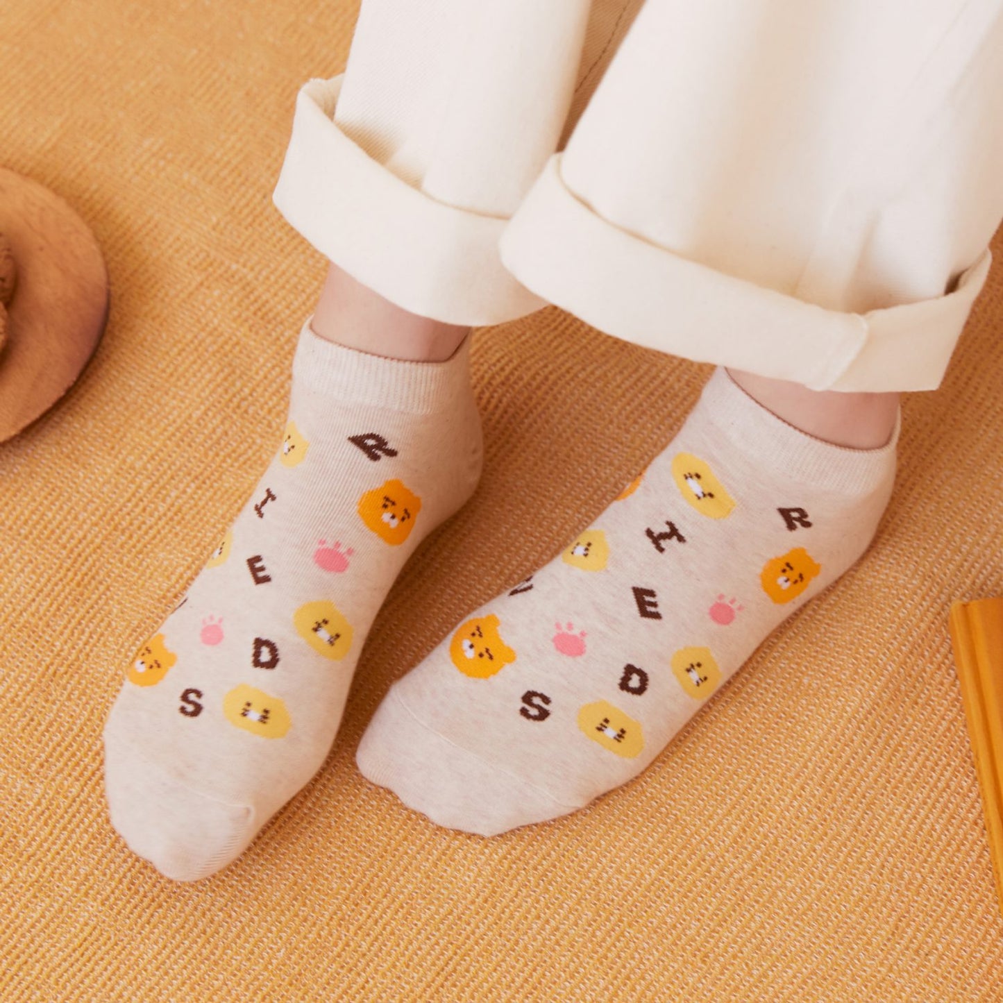 (ONE) KAKAO FRIENDS Daily Short Socks Lucky_Chunshik