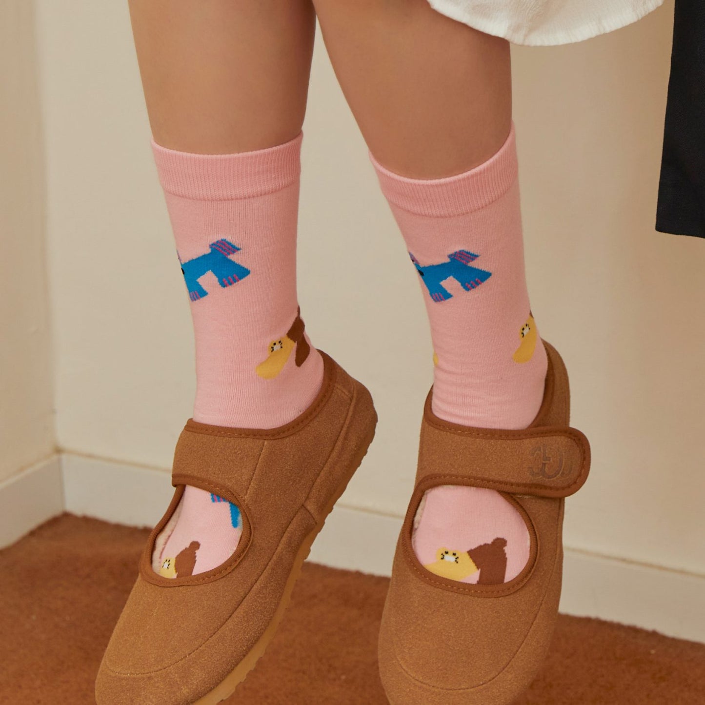 (ONE) KAKAO FRIENDS - Kim Da-ye X Kakao Friends Socks (Pink)_Chunshik