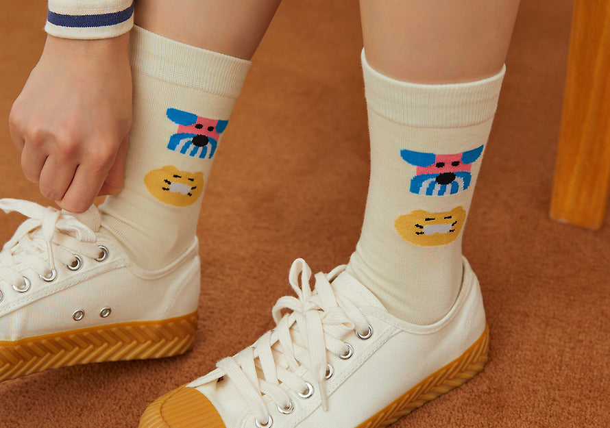(ONE) KAKAO FRIENDS - Kim Da-ye X Kakao Friends Socks (Pink)_Chunshik