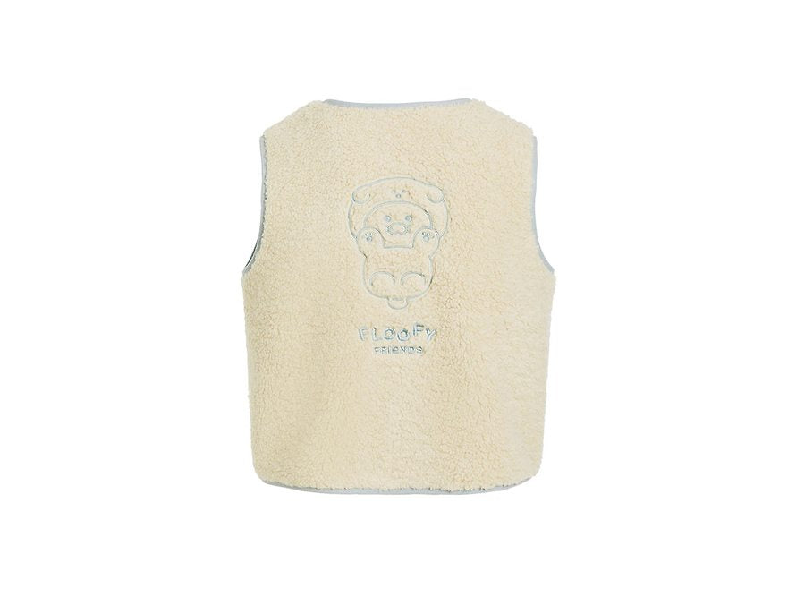 (ONE) KAKAO FRIENDS - Fluffy Friends Short Fleece Vest_Chunsik