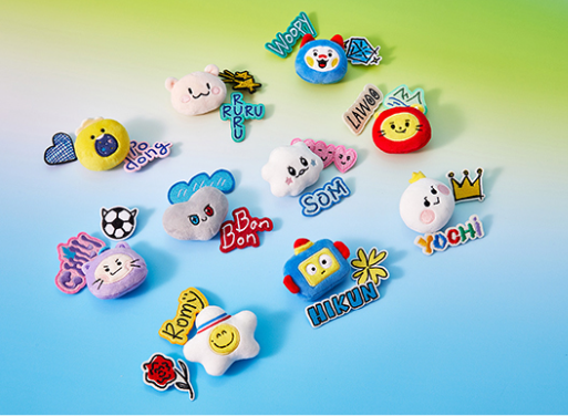 (SET) TRUZ - Line Friends PODONG Artist Doll Badge Set