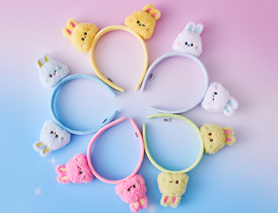 (ONE) LINE FRIENDS - bunini plush hairband (YELLOW)