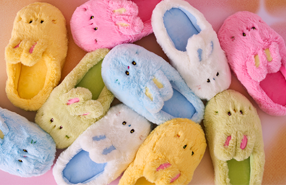 (ONE) LINE FRIENDS - bunini plush room shoes (YELLOW)