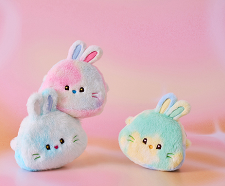 (ONE) LINE FRIENDS - bunini plush multi pouch (BLUE MULTI)