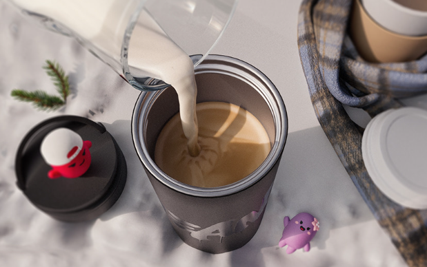 (ONE) Line Friends - Beans Black Tumbler (475ml)