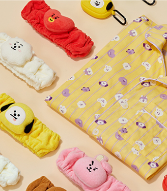 (ONE) BT21 - Line Friends New Basic Face Wash Hair Band