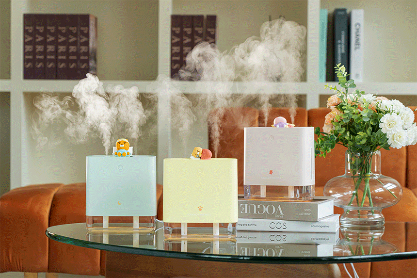 (ONE) Kakao Friends - relaxing LED mood light dual spray humidifier "1.2L large capacity"