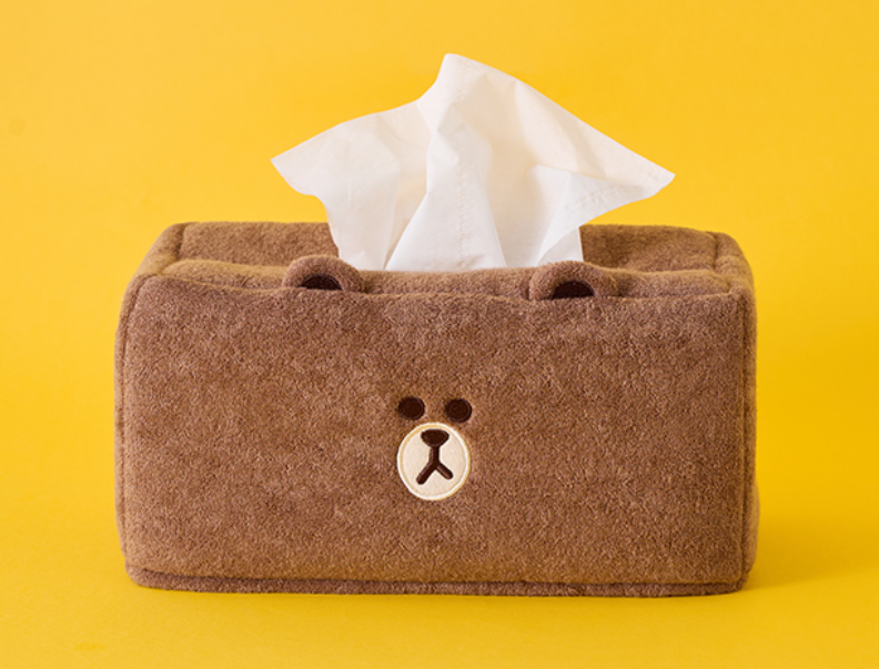 (ONE) LINE FRIENDS - Brown Tissue Case