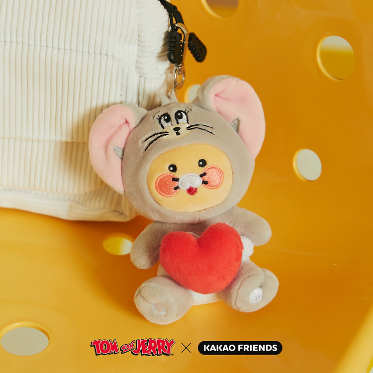 (SET) Tom and Jerry X Kakao Friends - Keychain Plush Jerry Ryan & Tuffy Chunsik SET