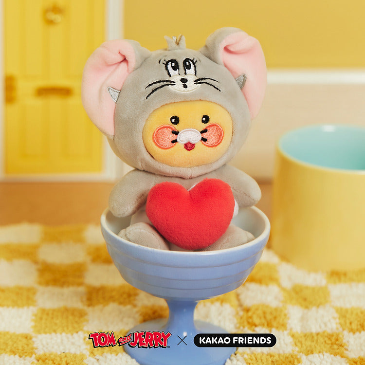 (SET) Tom and Jerry X Kakao Friends - Keychain Plush Jerry Ryan & Tuffy Chunsik SET