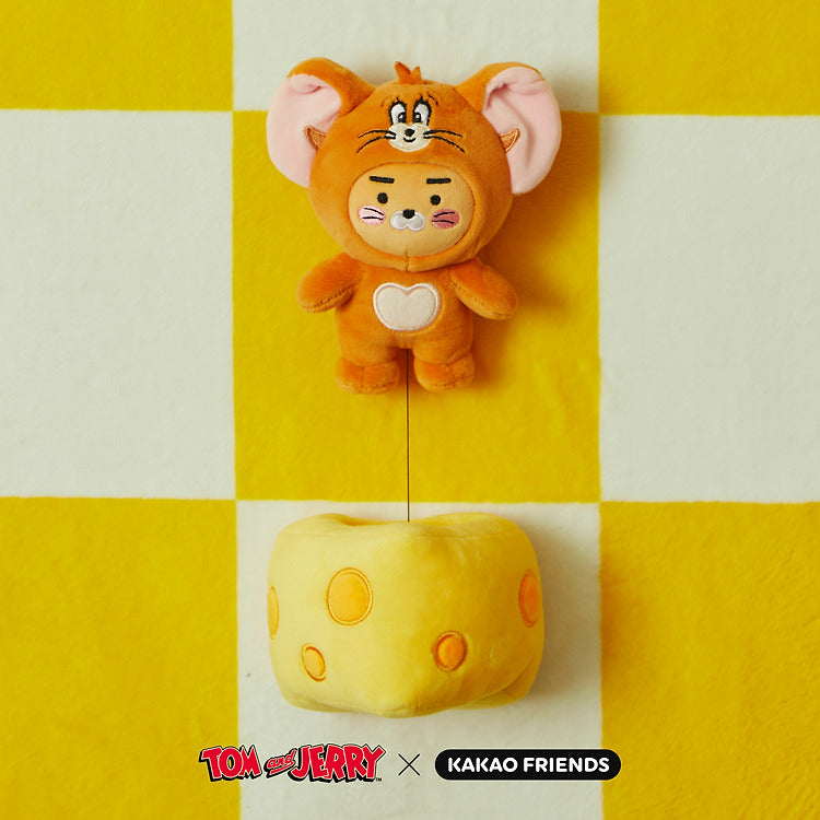 (SET) Tom and Jerry X Kakao Friends - Keychain Plush Jerry Ryan & Tuffy Chunsik SET