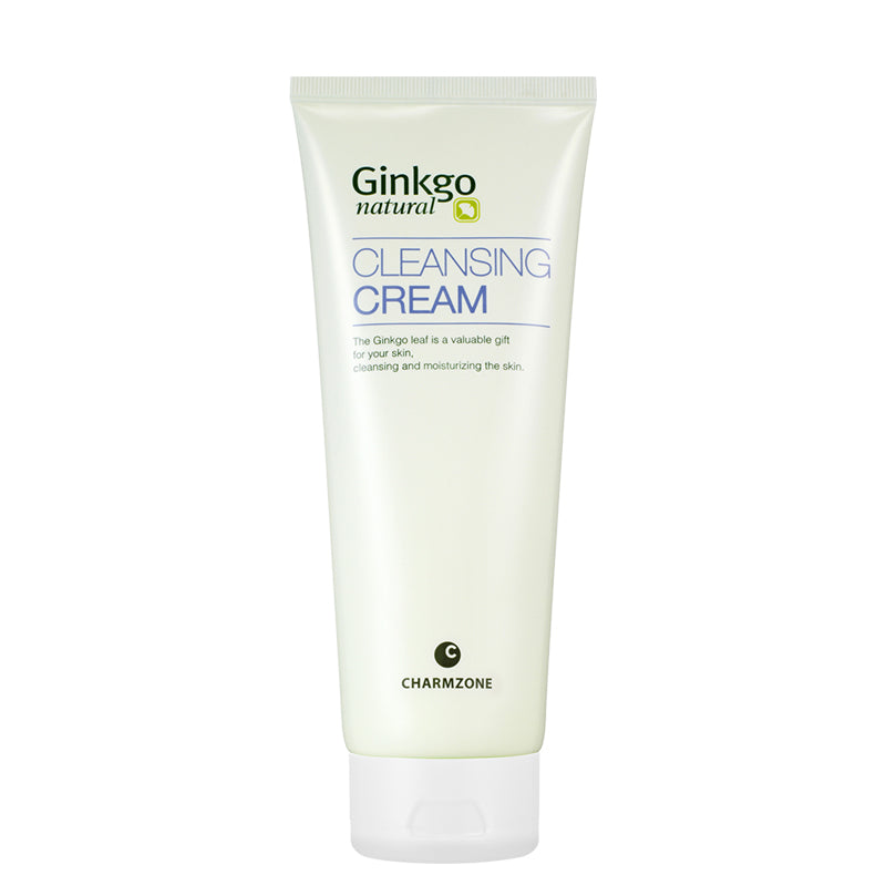 (One) Charmzone - Ginkgo Natural Cleansing Cream 200G|| يهدئ البشرة من الشوائب الخارجية ، للبشرة الباهته تحتوي على مكونات طبيعية بسيطة وصحية من نبته الجنكه لتجديد الجلد يوفر لونًا عميقًا للبشرة ، ويزيل المسام و خلايا الجلد الميتة