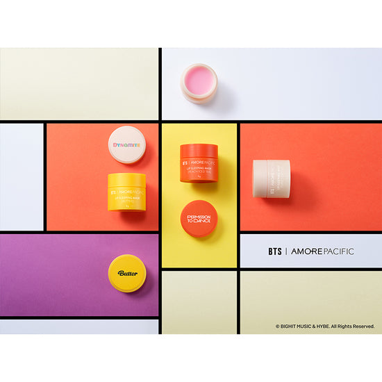 سيت - مجموعة العناية بالشفاه من صندوق بي تي اس | (ONE) BTS - Lip Sleeping Mask Set Lip&Pop Edition