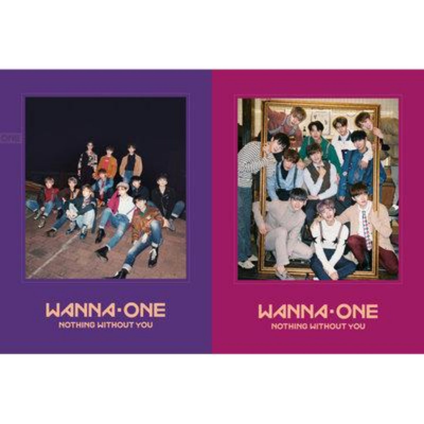 (Set) WANNA ONE - Nothing Without U Album + 2 posters + poster tube) | وانا ون  - البوم انا من دونك سيت كامل من البومين + 2 بوستر.