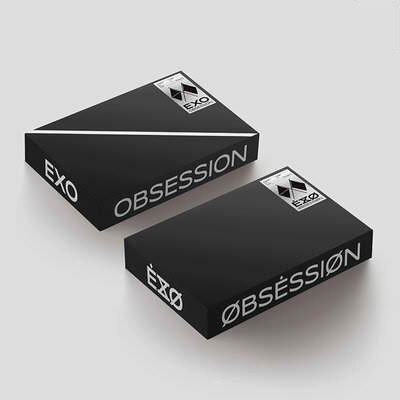 (SET) EXO Album - Vol.6 OBSESSION |البوم فرقه اكسو اوبسشن سيت عدد اثنين اسود وابيض