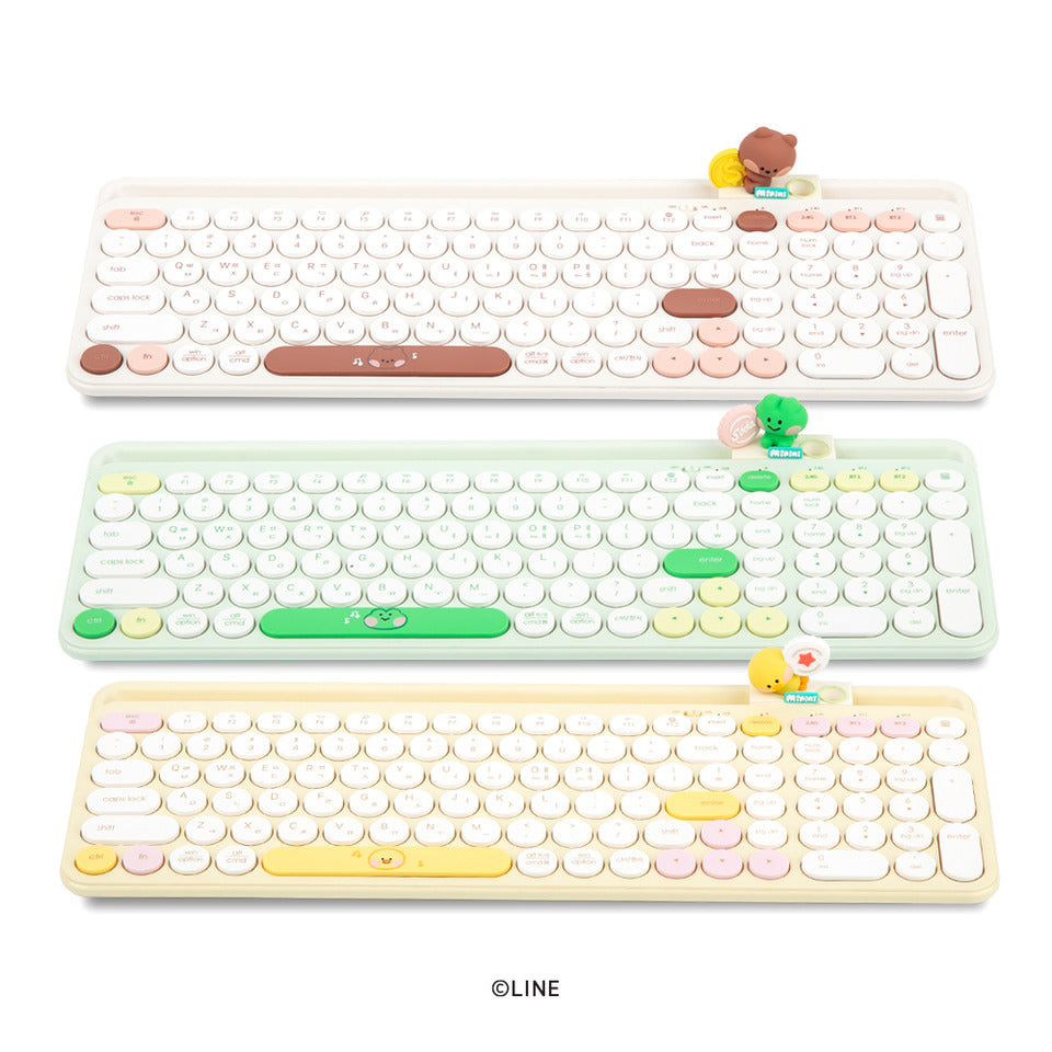(ONE) Line Friends - Mini Multi Pairing Wireless Keyboard Royce