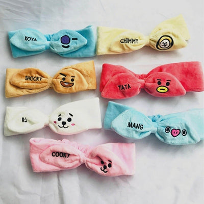(One) BT21 - Hair Band | تسليم فوري اطواق حسب شخصيات بي تي اس ادفع سعره فقط واختاره مع بيجاما او اي منتج