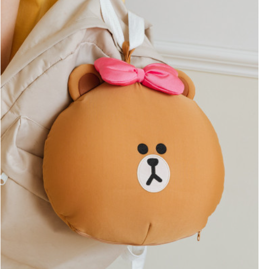 (ONE) Line Friends - Choco 2-in-1 Beads Mock Cushion