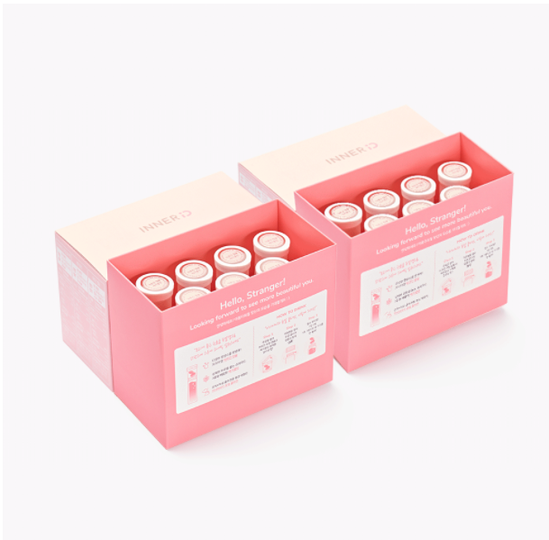 (One) Inner ID Dual - Collagen (2 weeks, 14 packs) كولاجين مزدوج (أسبوعين ، 14 عبوة) من مواد طبيعيه افضل اوقات قبل النوم يتكون من حبه وسائل شاهد وصف من مواد طبيعيه