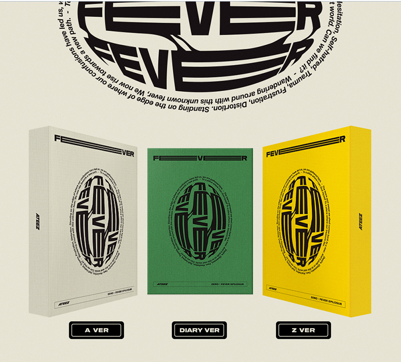 البوم اتييز فيفر اختر البومك المفضل | (ONE) ATEEZ- ZERO : FEVER EPILOGUE with poster