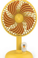 لاين فريند مروحه تصميم الاول ثلاث الالوان || (ONE) Line Friends - Retro Table Top Fan