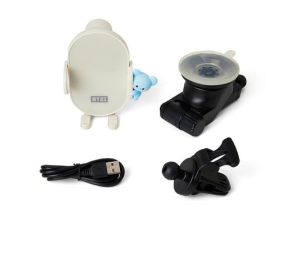 (ONE) BT21 LINE FRIENDS BT21 - Mini Mini Car Smartphone Fast Charging Cradle