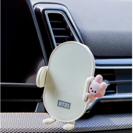 (ONE) BT21 LINE FRIENDS BT21 - Mini Mini Car Smartphone Fast Charging Cradle