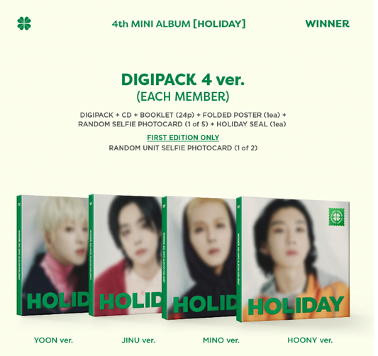 (SET) WINNER - HOLIDAY 4th Mini Album (DIGIPACK ver.)