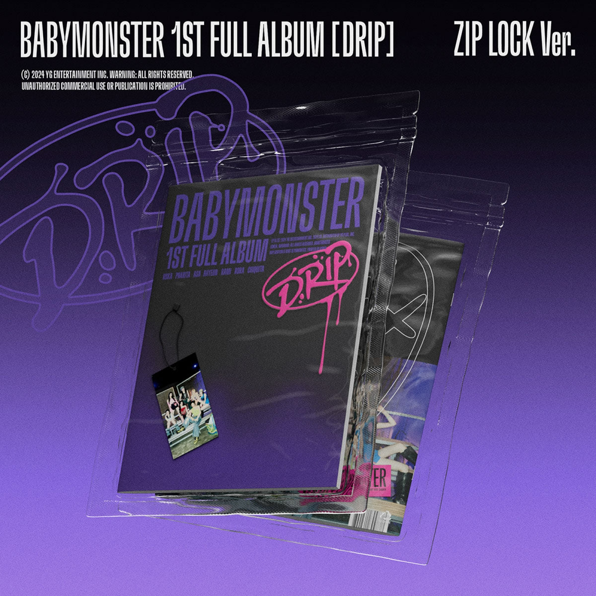 [BABYMONSTER|بيبي مونستر] {Kpop} (ONE) BABYMONSTER - DRIP / 1st FULL ALBUM (ZIP LOCK Ver.)