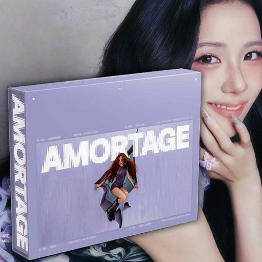 (ONE) BLACKPINK - Jisoo Album + Unreleased Amortage AMORTAGE Limited Edition Purple BLACKPINK JISOO BLACKPINK Photocard