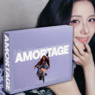 [Blackpink|بلاكبينك] (ONE) BLACKPINK - Jisoo Album + Unreleased Amortage AMORTAGE Limited Edition Purple BLACKPINK JISOO BLACKPINK Photocard