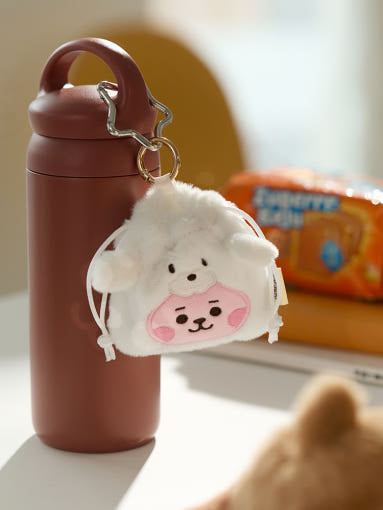 (ONE) BT21 COOKY BABY Fluffy String Mini Bag Charm Pouch