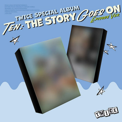 سيت  _ توايس عدد الالبومين مع بري اورد مع بوستر  (SET) TWICE - Special Album TEN The Story Goes On EPISODE Version (2 sets)