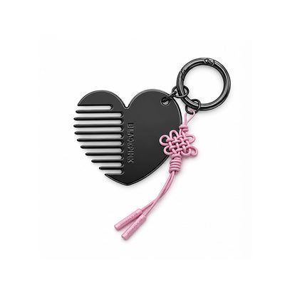 [Blackpink|بلاكبينك] (One) BLACKPINK - Heritage Collection Chambit Norigae Comb Keyring (Black, 10th Anniversary) | بلاك بينك - ميدالية مشط تشامبيت نوريغاي (أسود، الذكرى العاشرة)