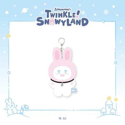 [ONEW|أونيو] {Kpop} (One) ONEW - JJINGNYANGS JJING-NYANG Plush Keyring (Twinkle Snowyland Pop-up) | أونيو - ميدالية دمية جينغ نيانغ من جينغ نيانغز (متجر توينكل سنويلاند)